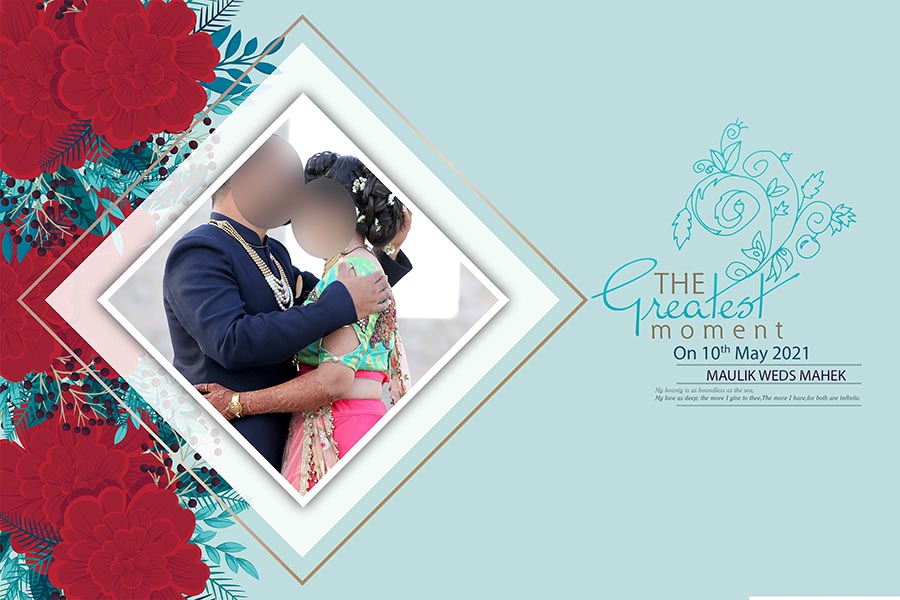 free-floral-couple-wedding-album-cover-psd